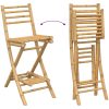 3-delat utomhusbarset hopfällbar bambu vidaXL – miniatyr 7