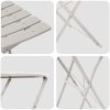 3-delat Vikbart Bistro Set i Beige Stål vidaXL Compact – miniatyr 8