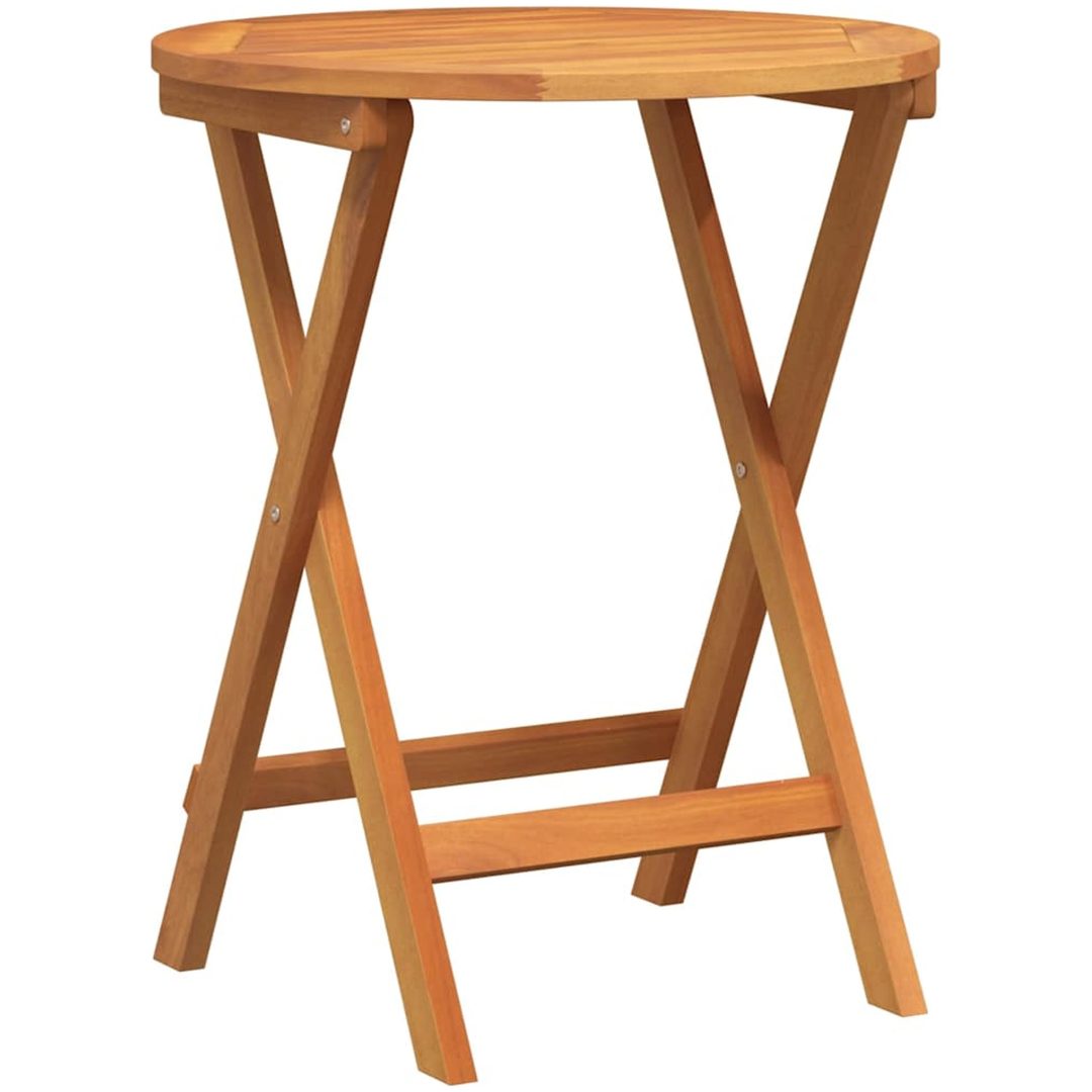 3-delat Vikbart Bistro Set med Kuddar Solid Akacia vidaXL Compact – bild 5
