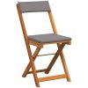 3-delat Vikbart Bistro Set med Kuddar Solid Akacia vidaXL Compact – miniatyr 6