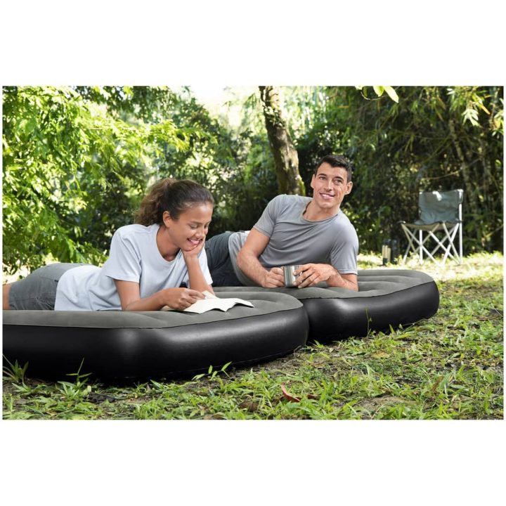 3-i-1 uppblåsbar luftmadrass svart och grå 188x99x25 cm Bestway – bild 3