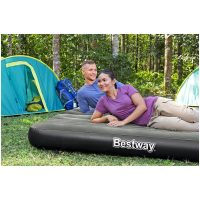 3-i-1 uppblåsbar luftmadrass svart och grå 188x99x25 cm Bestway