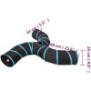 3-vägs kattunnel svart och blå 25 cm polyester vidaXL – miniatyr 6