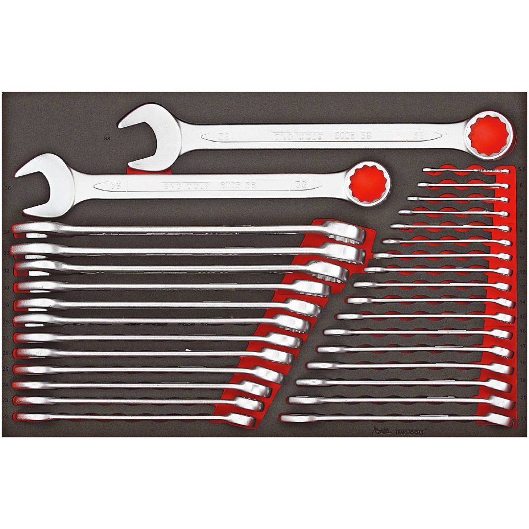 31 delars U-ringnyckelsats TTESP31 Teng Tools U-RINGNYCKELSATS MM TTESP31