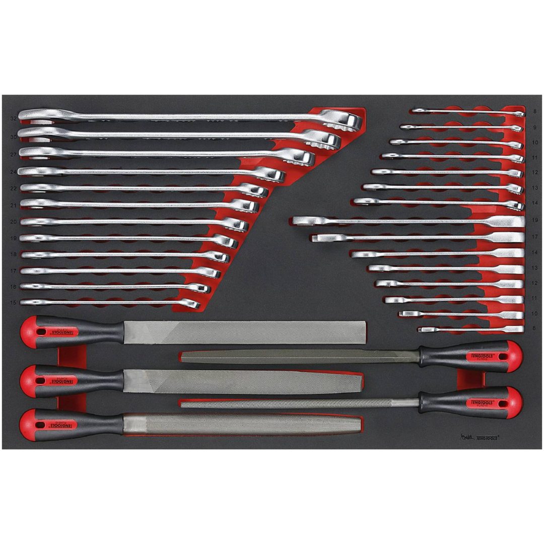 32 delars Nyckel-/filsats TTEX32 Teng Tools NYCKEL/FILSATS EVA 32 DELAR – bild 2