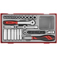 35 delars Hylsnyckelsats Med 1/4tum fyrkantsfäste TT143512 Teng Tools
