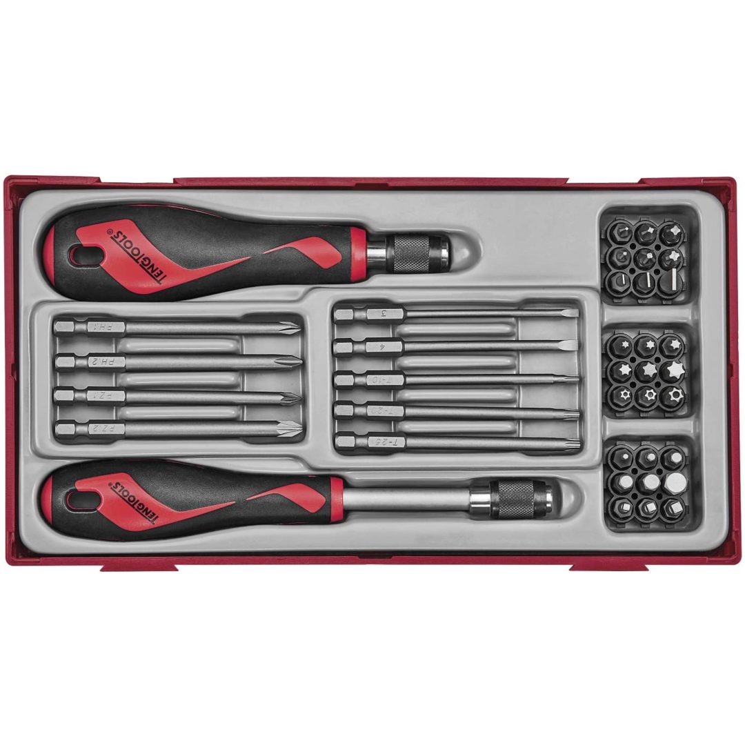 38 delars Bitsskruvmejselsats TTMDQ38 Teng Tools BITSSKRUVMEJSELSATS 38 DEL