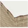 4-delad trädgårds matsalsset med kuddar beige polyrotting akacia vidaXL 110 cm – miniatyr 10