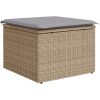 4-delad Trädgårdsoffset med Kuddar Beige Poly Rotting vidaXL Medium – miniatyr 6