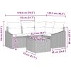 4 Delar Trädgårdsoffaset Med Kuddar Brun Poly Rattan vidaXL 178.5 x 123.5 x 85 cm – miniatyr 9