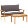 4 delar trädgårdsoffset med kuddar i massivt akaciaträ vidaXL 120 x 65.5 x 79 cm – miniatyr 2