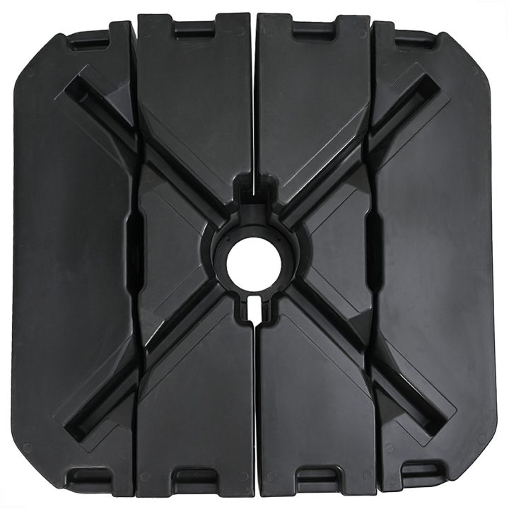 4-delars Cantilever parasollbas set - 130 kg sand eller 90 kg vatten vidaXL 98 x 98 x 13 cm – bild 12