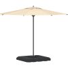 4-delars Cantilever parasollbas set - 130 kg sand eller 90 kg vatten vidaXL 98 x 98 x 13 cm – miniatyr 3