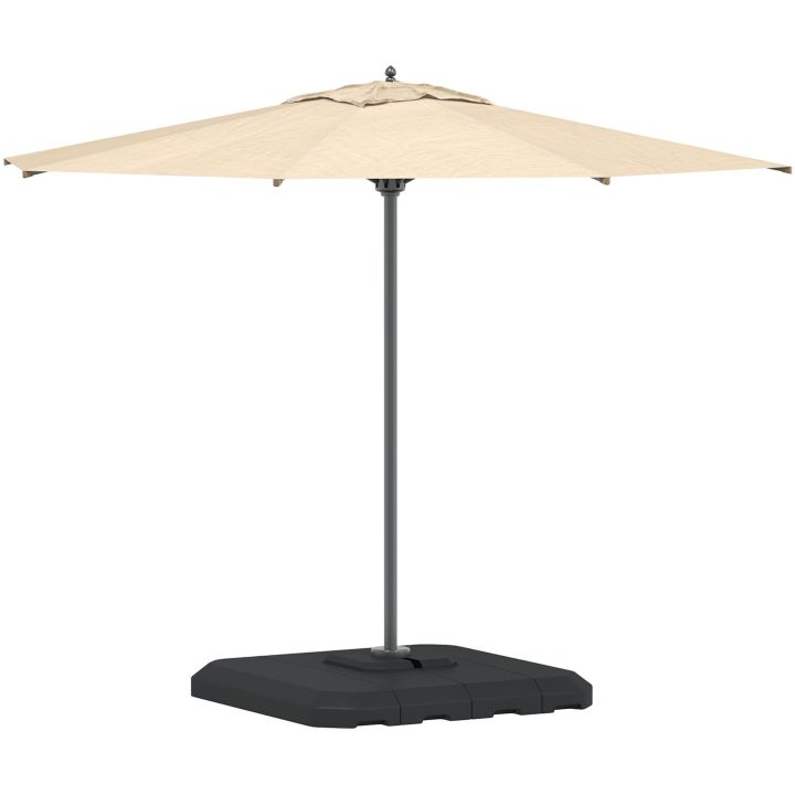 4-delars Cantilever parasollbas set - 130 kg sand eller 90 kg vatten vidaXL 98 x 98 x 13 cm – bild 3
