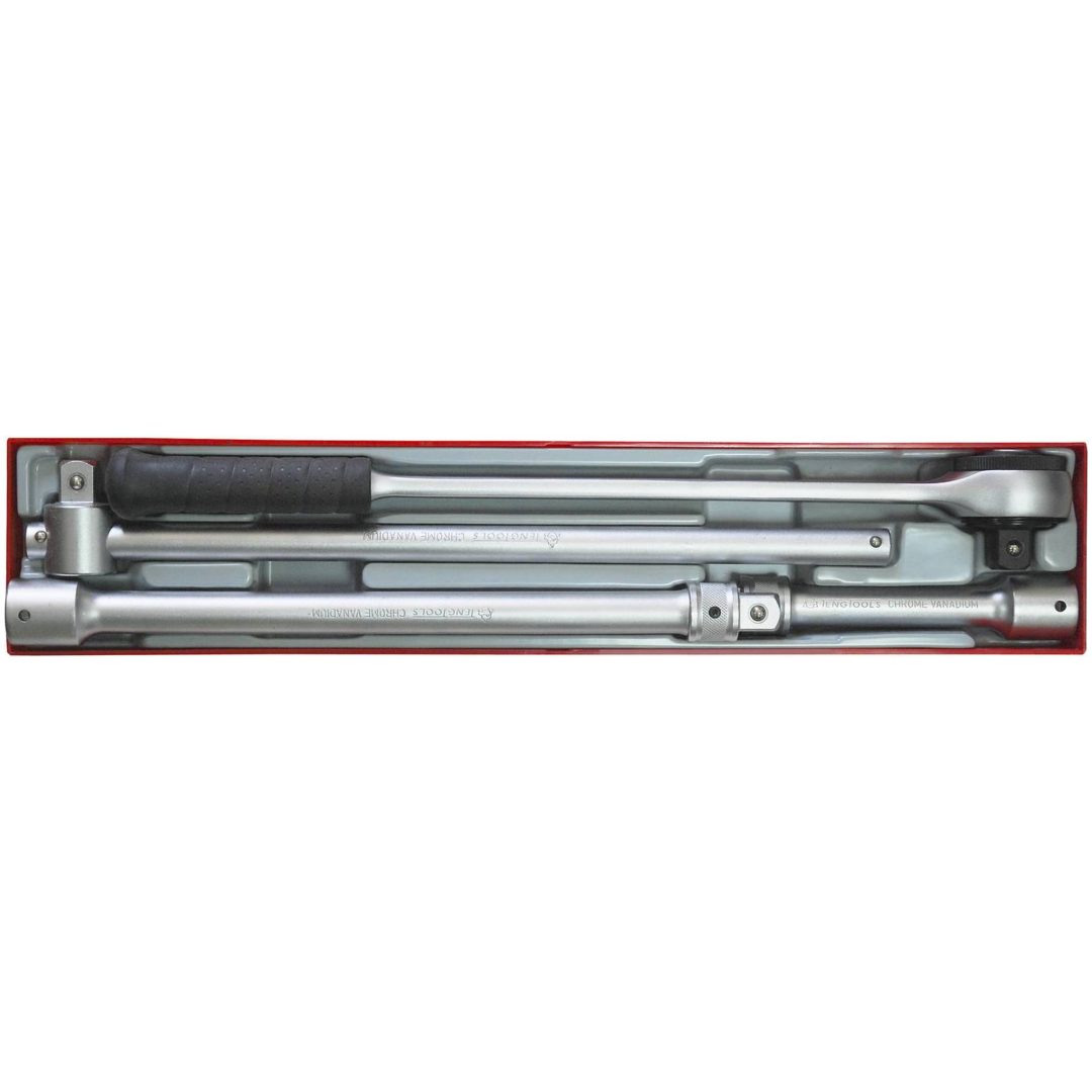 4 delars Förlängningsstänger/ spärrhandtag-sats TTX3404S Teng Tools HYLSVERKTYGSSATS 3/4 TTX3404S