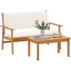 4-delars trädgårdsoff set med kuddar i massivt akaciaträ vidaXL 120 x 65.5 x 79 cm – miniatyr 2