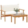 4-delars trädgårdsoff set med kuddar i massivt akaciaträ vidaXL 120 x 65.5 x 79 cm – miniatyr 3