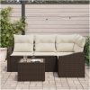 4-delars trädgårdsoffagrupp med kuddar grå poly rattan vidaXL 178.5 x 123.5 x 85 cm – miniatyr 3