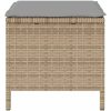 4-delat trädgårdsdining set med kuddar Beige Poly Rattan Akacia vidaXL 110 cm – miniatyr 8