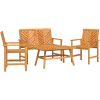 4-delat trädgårdslounge-set massivt trä akaciaträ vidaXL Medium – miniatyr 2