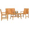 4-delat trädgårdslounge-set massivt trä akaciaträ vidaXL Medium – miniatyr 3