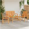 4-delat trädgårdslounge-set massivt trä akaciaträ vidaXL Medium – miniatyr 4