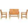 4-delat trädgårdslounge-set massivt trä akaciaträ vidaXL Medium – miniatyr 8