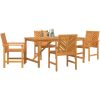 4-delat Trädgårdsset Massivt trä Akacia vidaXL Large – miniatyr 3