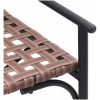 4-delat utomhus kaffebordset i brunt rotting och stål vidaXL 55.5 x 78 x 75.5 cm, 112 x 79 x 75 cm, 93.5 x 45 x 3 – miniatyr 8