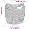 4-i-1 förvaringspall för trädgård ljusbrun polypropen vidaXL – miniatyr 9