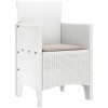 4 st Vita Poly Rattan Trädgårdsstolar med Kuddar vidaXL 53 x 49 x 85 cm – miniatyr 4