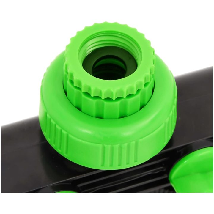 4-vägs kranadapter grön och svart 19,5x6x11 cm ABS & PP vidaXL – bild 3