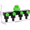 4-vägs kranadapter grön och svart 19,5x6x11 cm ABS & PP vidaXL – miniatyr 6