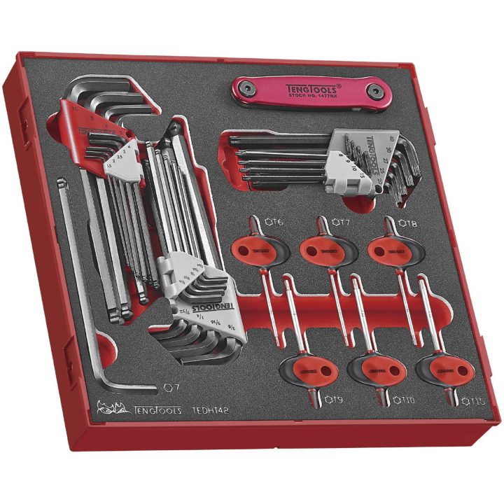 42 delars TX- och sexkantnyckelsats TEDHT42 Teng Tools TX/SEXKANTNYCKELSATS EVA 42DEL – bild 2