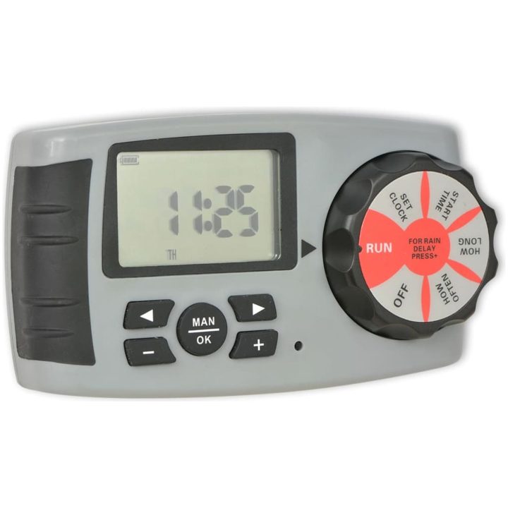 42352 Automatisk bevattningstimer med 4 stationer 3 V vidaXL – bild 3
