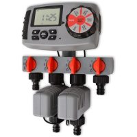 42352 Automatisk bevattningstimer med 4 stationer 3 V vidaXL
