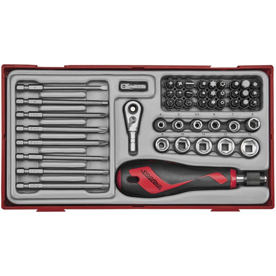 49 delars Bitsskruvmejselsats Teng Tools TTMDQ49 BITSSKRUVMEJSELSATS 49 DEL