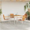 5-delad Trädgårds Matgrupp Massivt Akaciaträ vidaXL 90 x 90 x 75 cm, standard – miniatyr 4