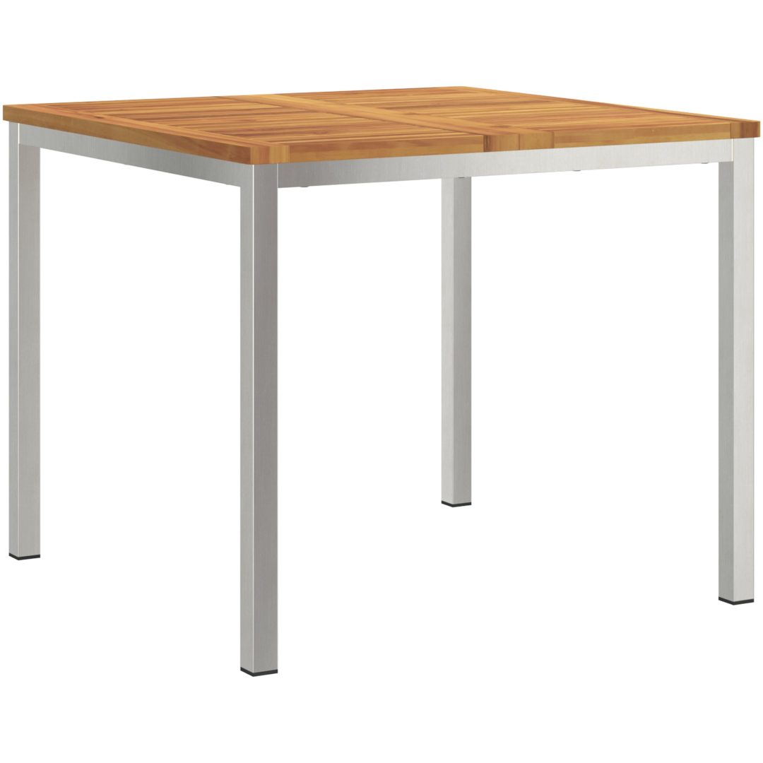 5-delad Trädgårds Matgrupp Massivt Akaciaträ vidaXL 90 x 90 x 75 cm, standard – bild 5