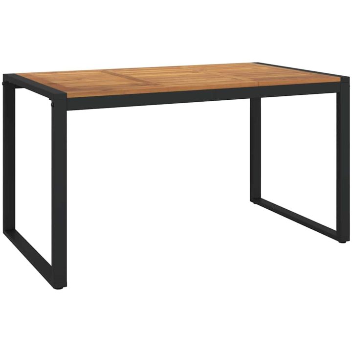 5-delad Trädgårdsmatbord Sats Grå Poly Rattan Akacia vidaXL 4 - Sits – bild 6