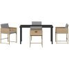 5-delad Trädgårdsmatsal med Kuddar Beige Poly Rattan vidaXL 4 - Sits – miniatyr 7