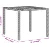 5-delad trädgårdsmatsal med kuddar Grå Polyrotting vidaXL 90 x 90 x 75 cm – miniatyr 11