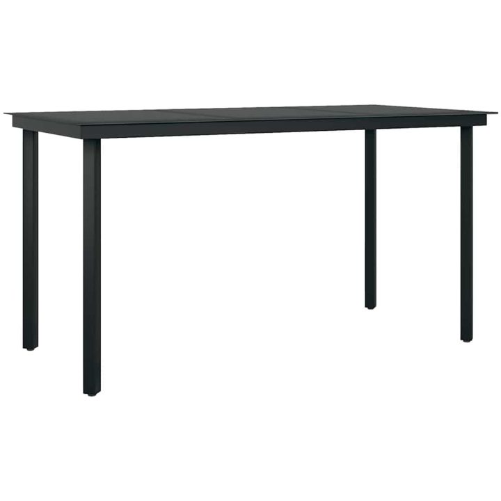 5-delad trädgårdsmatsats svart polyrotting vidaXL 140 x 70 x 74 cm – bild 5