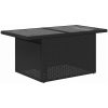 5-delad Trädgårdsoffor Set med Kuddar Svart Poly Rattan vidaXL Medium – miniatyr 6
