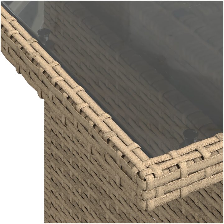 5-delad trädgårdsoffset med dynor i beige polyrotting vidaXL Medium – bild 10