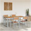 5 Delar Trädgårds Matgrupp i Massivt Akacia Trä och Metall vidaXL 180 x 90 x 75 cm – miniatyr 4