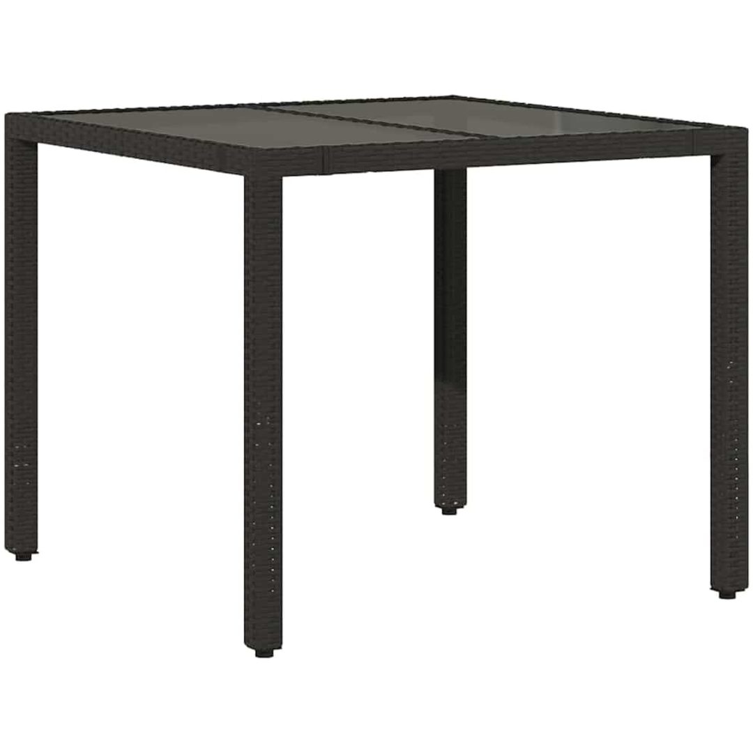 5 Delar Trädgårdsdining Set Svart Poly Rattan vidaXL 4 - Sits – bild 5