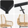 5 Delar Trädgårdsmatset Brunt Poly Rattan vidaXL 140 x 80 x 73 cm – miniatyr 8