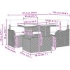 5 Delar Trädgårdsofasats med kuddar Svart Poly Rattan vidaXL Medium – miniatyr 11