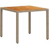 5 Delar Trädgårdsset med Kuddar Beige Poly Rotting vidaXL 90 x 90 x 75 cm – miniatyr 5